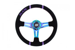 SLIDE Suede stuur 350mm NeoChrome offset: 45mm  