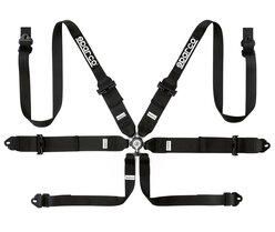 Sparco 6-Punt FIA Gordel met FHR - Zwart