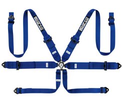Sparco 6-Punt FIA Gordel met FHR - Blauw