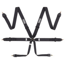 QSP 6-punts gordel Pro Plus FIA - Zwart