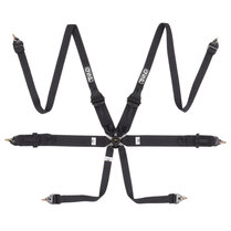 QSP 6-punts gordel FHR Touring FIA - Zwart