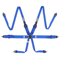 QSP 6-punts gordel FHR Touring FIA - Blauw
