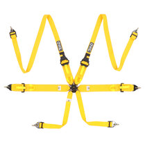 QSP 6-punts gordel FHR Touring FIA - Geel