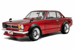 Nissan Skyline (C10) Hakosuka Solido Works '70, rood 1:18