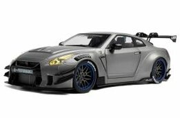 Nissan GT-R (R35) W/ Liberty Walk Bodykit 2.0 '23, zilver 1:18